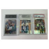 Graded Football Cards, qty 3: Caleb Williams,