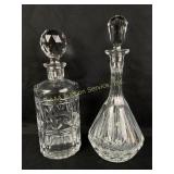 Two decanters with Stoppers