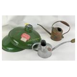 Industrial Light covers and two water cans one is