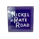 "Nickel Plate Road" Metal Sign with eyelets in