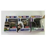 Funkos, qty 3, Marvel, Fortnite