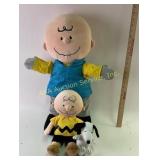 Charlie Brown Plush XL , Medium Charlie, Sm Snoopy