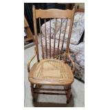 wood cane seat chair