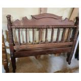Full size spindle bed with headboard, footboard