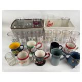 Mugs, playing card cups, vases, Christmas mugs,