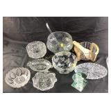 Pressed and Cut Glass Bowls, Dishes, and Serving P