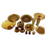 Tiara and Amber-Colored Pressed Glass Tableware: C