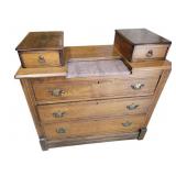 Dresser with glove boxes and marble inlay, both