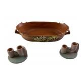 Roseville Pottery Freesia Console Bowl With Chip a