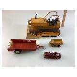 Metal Toy Construction Vehicles and Trailer by Nyl