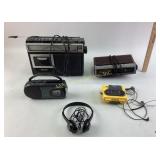 Radios, clock radios, headphones, Walkman Electro