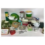 Milk glass Orange Juice, pfaltzgraph saucers,