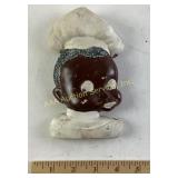 Black Americana Chef Head Wall Hanging with Painte