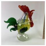 Art Glass Rooster, in great shape, approximately
