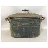 Rochester copper boiler wash tub with lid and
