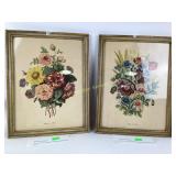 Framed Bouquet de Fleurs and Fleurs de champs art