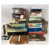 Board games: Blurt, Pit, Trivial Pursuit, pass