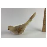 Fenton satin hand painted and signed bird