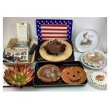 American Flag Tray, Leaf-Shaped Trays, DVDs, VHS: