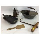 Grain scoop, wooden scoop, hay hook, wooden