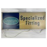Child Life shoes specialized fitting sign with
