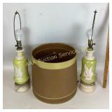 (2) Aladdin Alacite lily of the Valley table