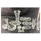 Fostoria Pressed and Cut Glassware Including Vases