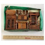 Wooden Dollhouse Furniture with Assorted Pieces