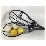 Wham O Trac-Ball Game & 4 balls, vintage