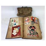 Scrapbook with valentines, cards, school