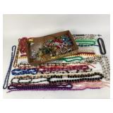 Costume jewelry necklaces plastic bead