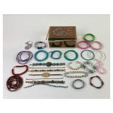 Costume jewelry bracelets incl. cloisonne bangle,