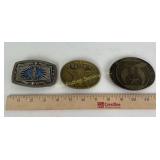 Belt buckles: Marlboro, Freemasons, Shriners