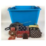 Wallets some are Vera Bradley and a tote with a