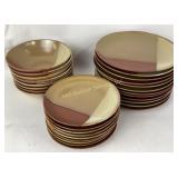 Sango dish set, 8 bowls, 22 dinner plates, 9