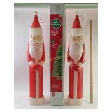 Plastic Santa Claus Figures and Winter Wonder Lane