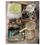 Decorative Glassware, Uranium Glass Divided Plate