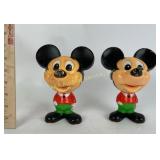 (2) Disney Mickey Mouse 1976 chatter chums pull