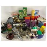 Tupperware pitchers, cups, coffee mugs, "Pignic"