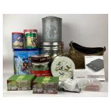 Various Metal Tins and containers for storage and