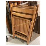 Wood Folding Chairs (4)