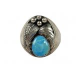 Sam Arviso Navajo Sterling & turquoise ring size