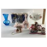 Fenton Porcelain Bell, Morton Salt Containers, but