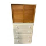Wood Painted Dresser 4 Drawer (28.5 in. X 14 in.