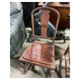 Wood Cane Seat Rocking Chair with Pad