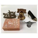 Brass Shoe, Robert Nemith soap stone unicorn
