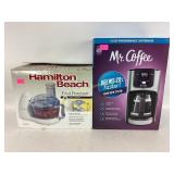 Kitchen Appliances, both new in box! Mr. Coffee