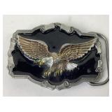 Belt Buckle. Solid fine pewter. Eagle design.