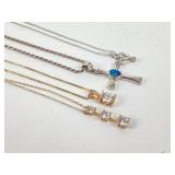 (4) sterling necklaces. Total weight inclusive of