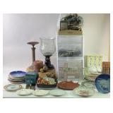 Decorative Plates, storage totes, Candle Holders,